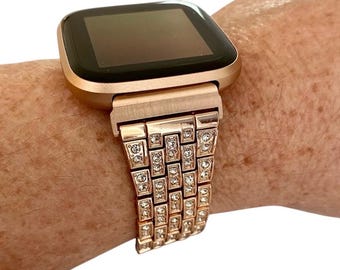 Fitbit Versa/Sense Rhinestone Watchband: Luxury Watch Strap