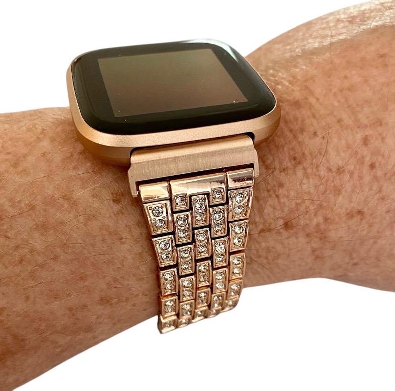 Fitbit Versa/Sense Rhinestone Watchband: Luxury Watch Strap