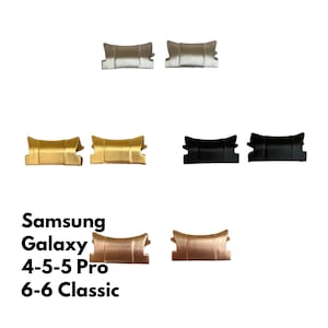 Samsung Galaxy 4-5-5 Pro and 6-6 Classic 20MM Watch Band Adapters Silver-Gold-Black-Rose Gold-2 20MM adapters and 2-20MM Quick Pins