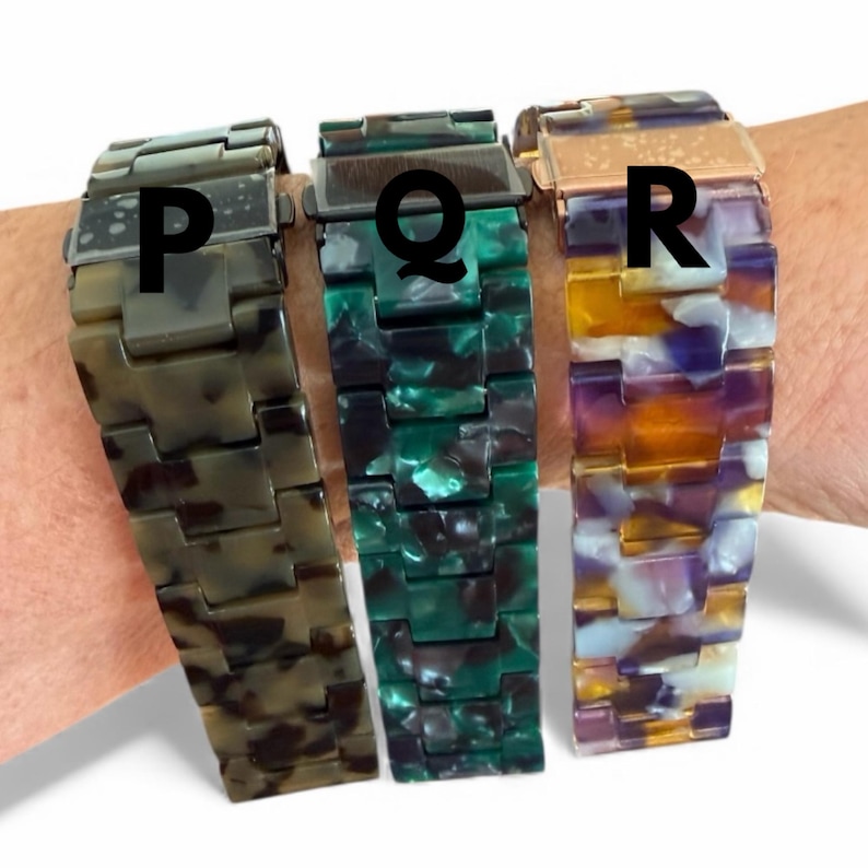 Resin 20MM Watchband Compatible With Google Pixel / Clasp & Adapter Color Options image 7