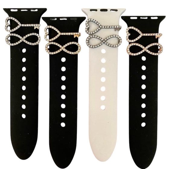 Buy Apple Watch Band Key/infinity Charm 22MM Watchband Set Bling