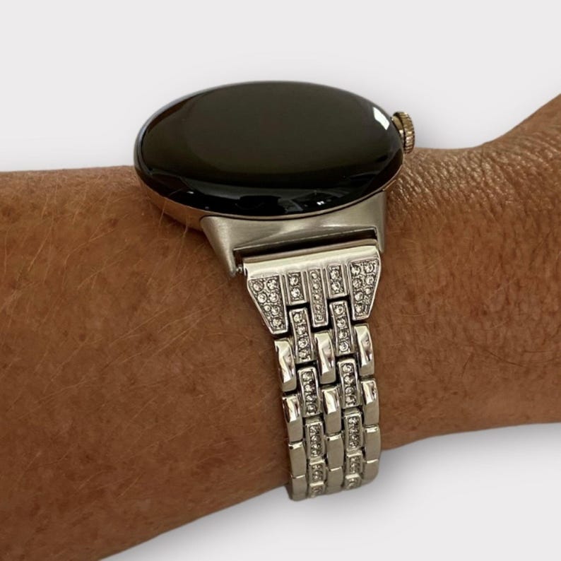 Rhinestone 20MM Watchband Compatible with Google Pixel Watch : Color Options image 8