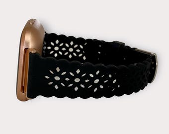 Fitbit Versa Diamond Lace Silicone Watch Band / 22MM Strap