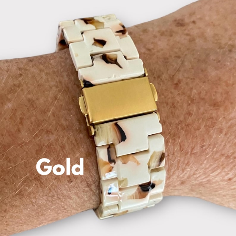 Resin 20MM Watchband Compatible With Google Pixel / Clasp & Adapter Color Options image 13