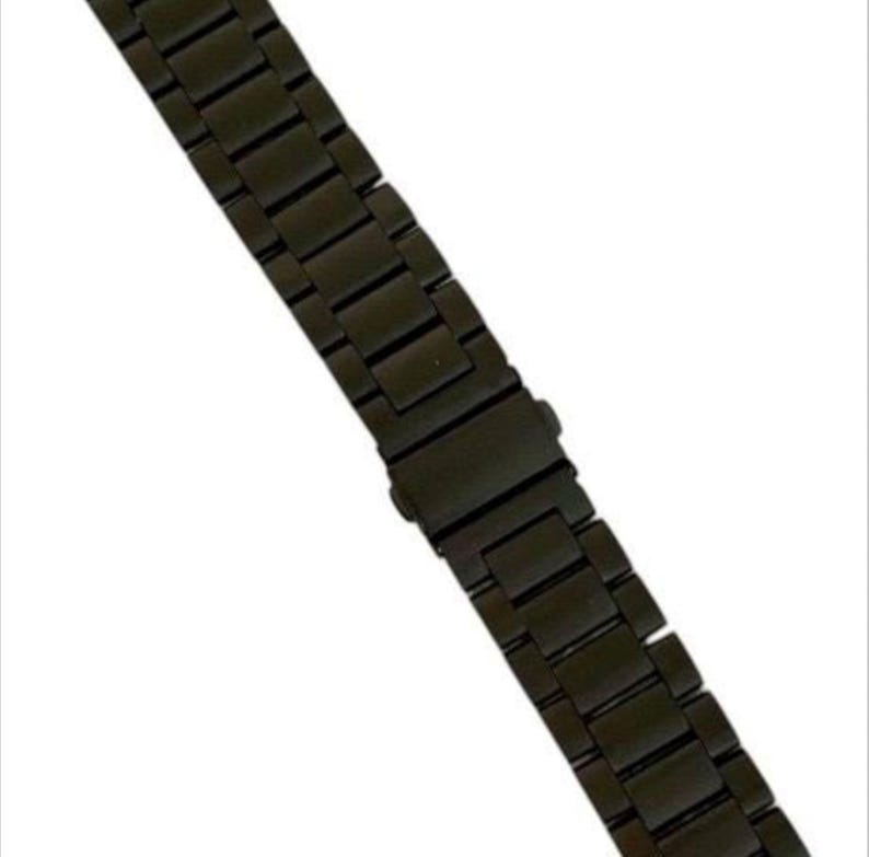 Stainless Steel 3 Link Watchband For Fitbit Versa Watch: Silver, Gold, Black, Rose Gold image 10