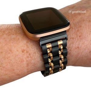 Stainless Steel 20MM Watchband Compatible with Fitbit Versa Watch : Color Options image 2