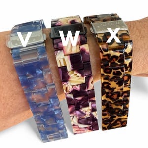 Resin 20MM Watchband Compatible With Google Pixel / Clasp & Adapter Color Options image 9