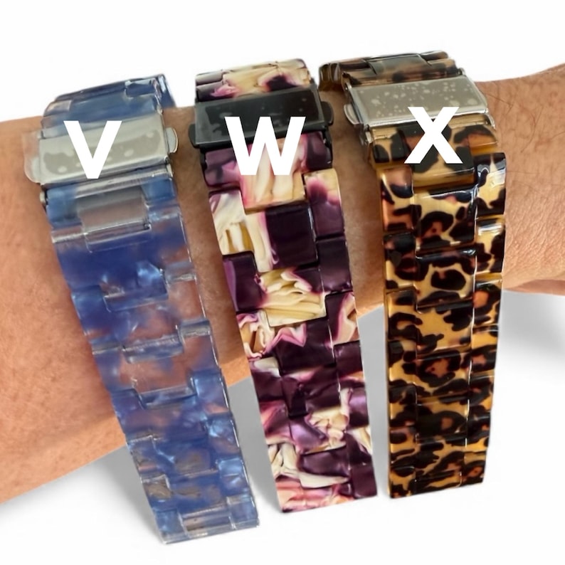 Resin 20MM Watchband Compatible With Google Pixel / Clasp & Adapter Color Options image 9
