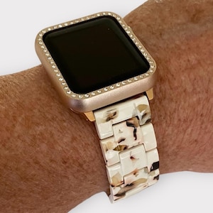 Apple Watch Band Resin Watchband / Silver-Gold-Black-Rose Gold-Champagne Gold Clasp & Adapter Options