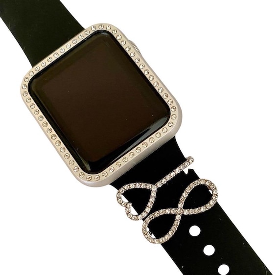 Apple Watch Band Key/Infinity Charm 22MM Watchband Set Bling Case - Main Image