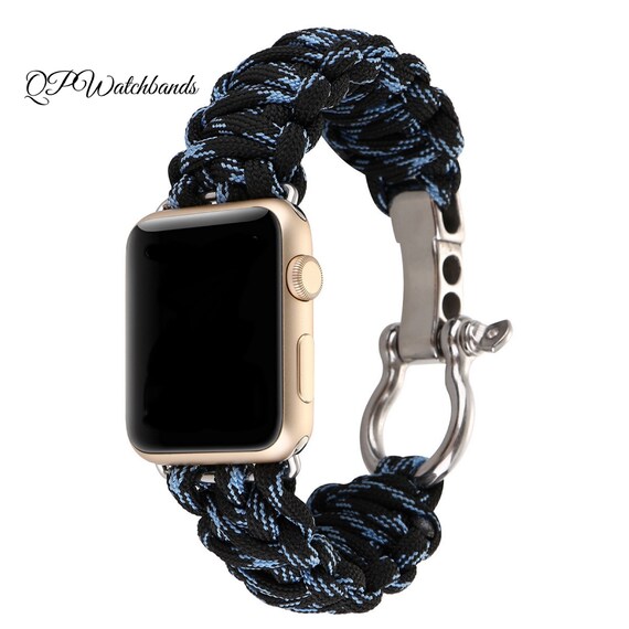 Apple Watch Band Navy Camo Paracord 
