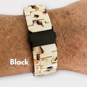 Resin 20MM Watchband Compatible With Google Pixel / Clasp & Adapter Color Options image 14