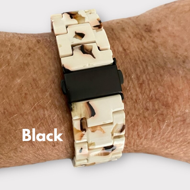Resin 20MM Watchband Compatible With Google Pixel / Clasp & Adapter Color Options image 14
