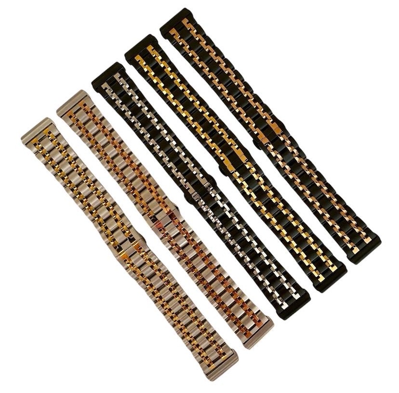 Stainless Steel 20MM Watchband Compatible with Fitbit Versa Watch : Color Options image 4