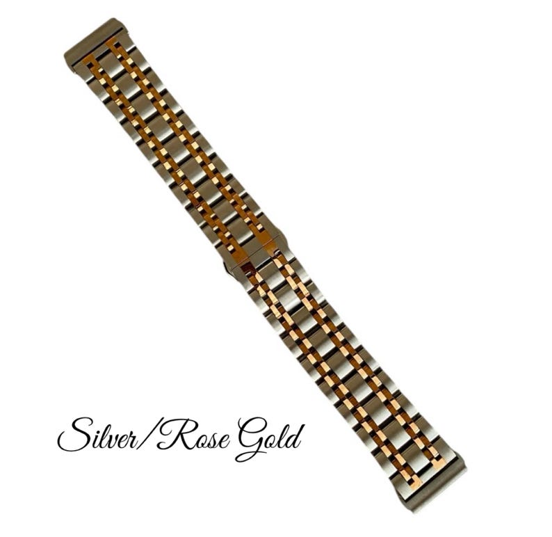 Stainless Steel 20MM Watchband Compatible with Fitbit Versa Watch : Color Options image 6