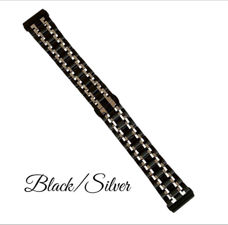 Stainless Steel 20MM Watchband Compatible with Fitbit Versa Watch : Color Options image 7