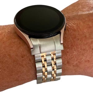 Samsung Galaxy Stainless Watch Band Active 1&2 Galaxy 3-4-5-5 Pro-6-7-Ultra-FE Black/Silver-Black/Gold-Black/Rose G-Silver/Gold-Silver/RoseG