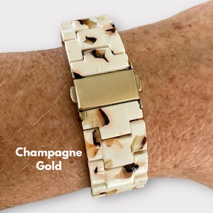 Resin 20MM Watchband Compatible With Google Pixel / Clasp & Adapter Color Options image 16