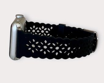 Correa de silicona Diamond Lace de 22 mm para Apple Watch: diseño transpirable.