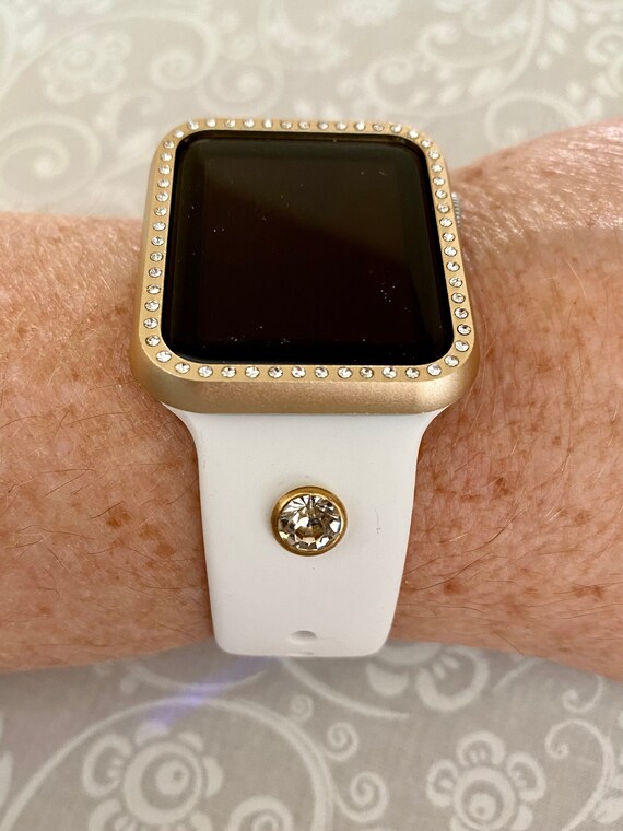 Apple watch white silicone band sale