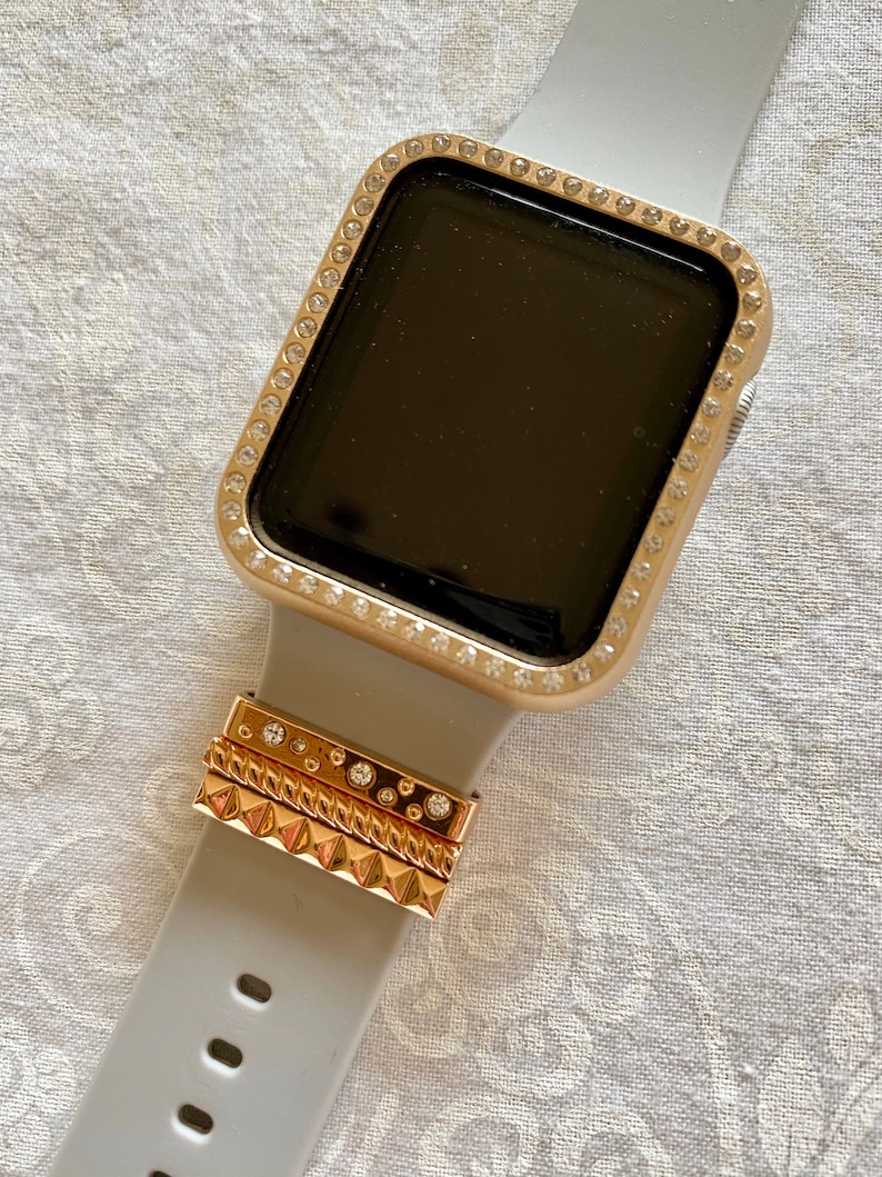 Apple Watch Bandgray Silicone & Rose Gold Buckle 38mm 40mm Etsy