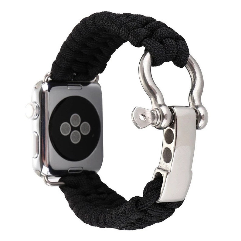 Apple Watch Band Black Paracord Nylon Band 38MM 40MM 42MM Etsy