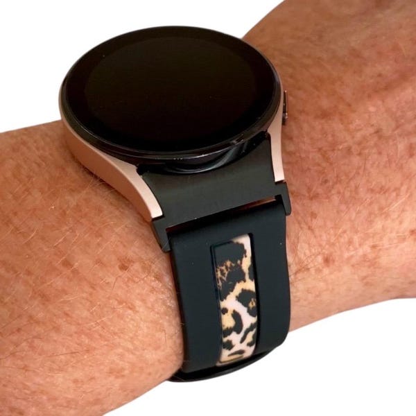 Silicone Watchband Compatible With Samsung Galaxy- Cheetah or Camouflage Print