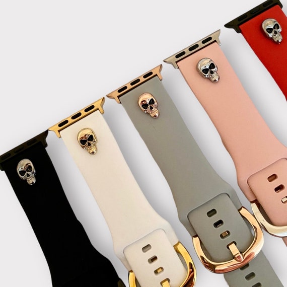 Apple Watch Band Skull Charms Silicone Band 38/40/41MM 42/44