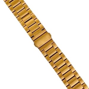 Stainless Steel 3 Link Watchband For Fitbit Versa Watch: Silver, Gold, Black, Rose Gold image 9