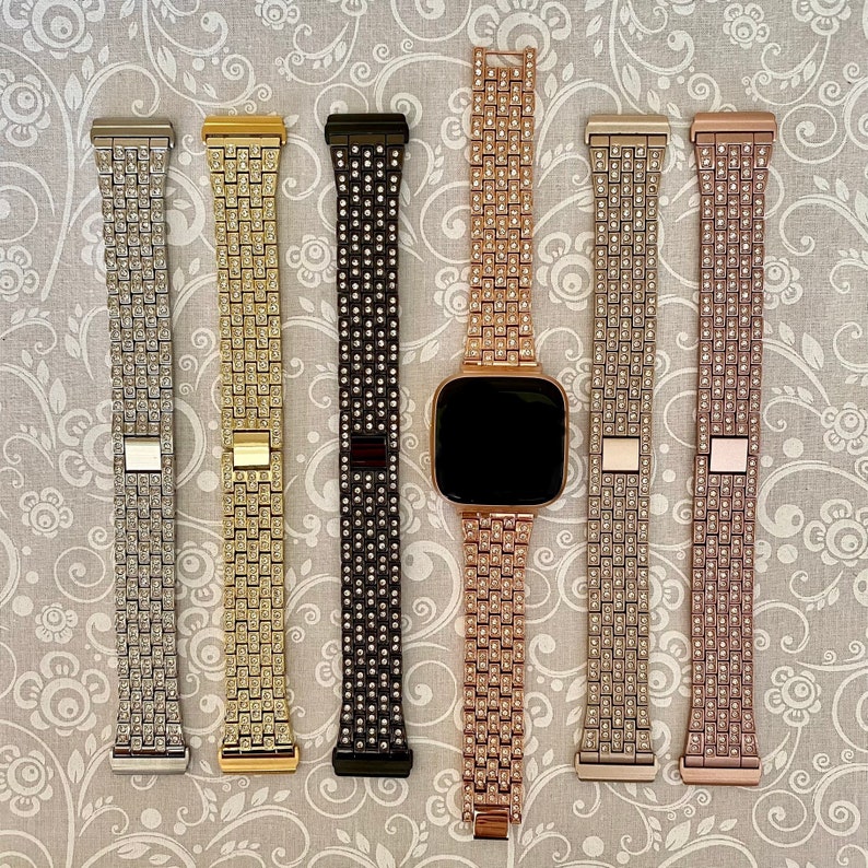 Fitbit Versa Watch Band Versa 12lite Luxury Rhinestone Etsy