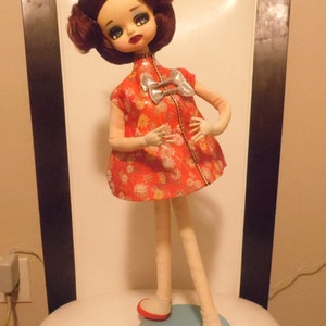 Vintage Bradley doll- BIG EYES &#39;Melissa&quot; - Dated 23-24&quot; Short Skirt hooped&#39;