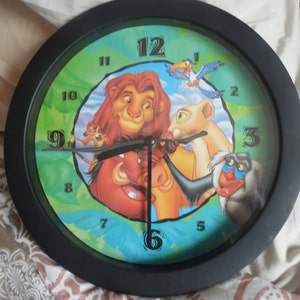 2003 Disney Lion King Quartz clock 11&quot; Deltech