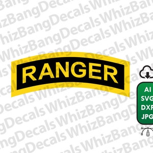 Ranger Tab SVG - Cricut, Silhouette, Vinyl, Autoaufkleber