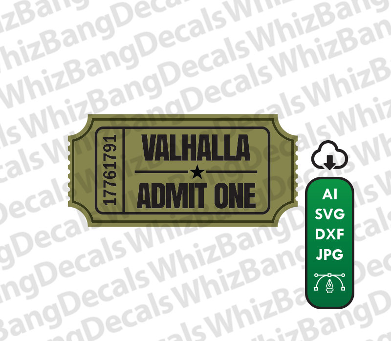 Titan One Toppa Tattica In PVC 'Ticket To Valhalla Camo' - 7,5 X 4 Cm, Con Fissaggio A Uncino, Per Equipaggiamento Militare