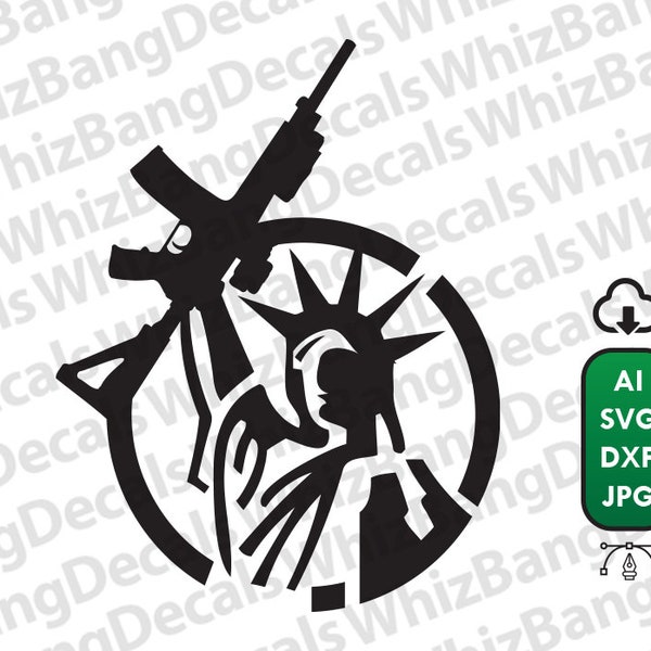 Statue of Liberty SVG AI Vector - Cricut, Silhouette, Vinyl, Car Sticker