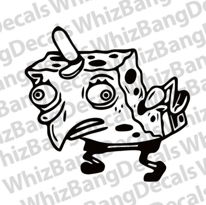 Mocking Spongebob SVG Cricut Silhouette Vinyl Car Sticker Etsy