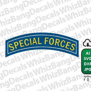 Special Forces Tab SVG - Cricut, Silhouette, Vinyl, Autoaufkleber