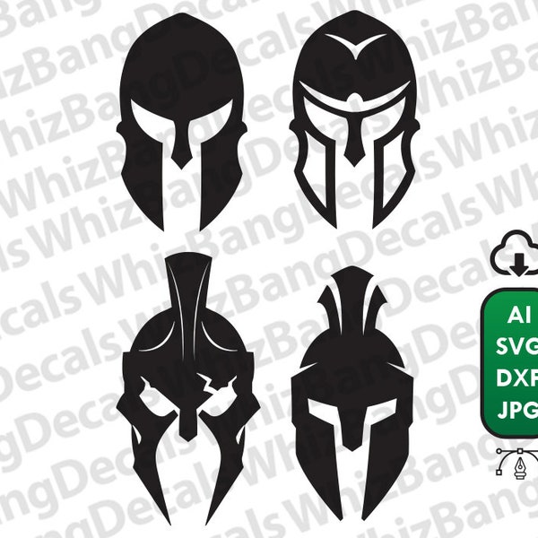 Spartan Helmets Digital Download | Come & Take It | Molon Labe | svg | dxf | ai | jpg | Cut Files | Clip Art | Cricut | Silhouette | Vector