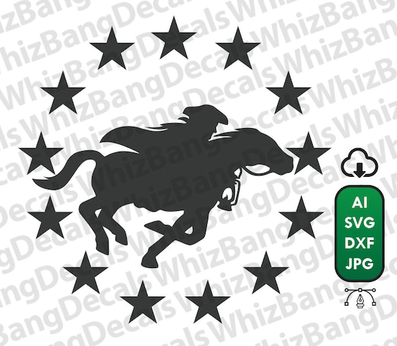 Paul Rover Graphics Paul Revere SVG AI Vector Cricut Silhouette Vinyl Car - Etsy