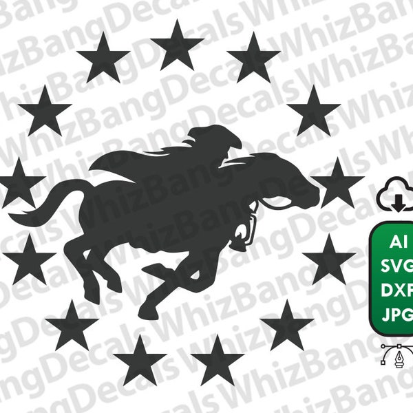 Paul Revere SVG AI Vector - Cricut, Silhouette, Vinyl, Car Sticker