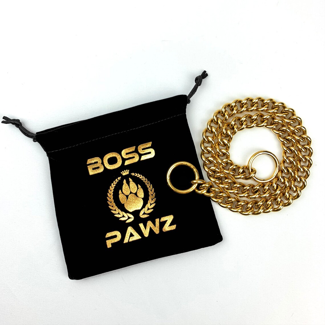 BOSS PAWZ molosser Gold Choke Chain Dog Collar Etsy