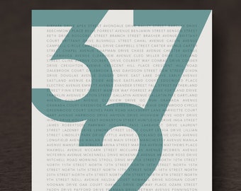 37206 Nashville TN Zip Code Print - Etsy