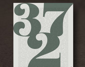 37205 Nashville TN Zip Code Print