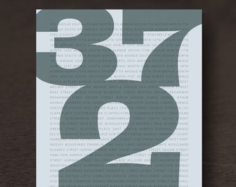 CUSTOM Zip Code Print