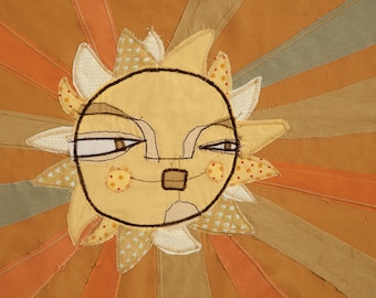 Textile illustrated Evening Sun Print