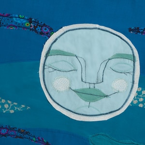 Textile illustrated Evening Moon Print