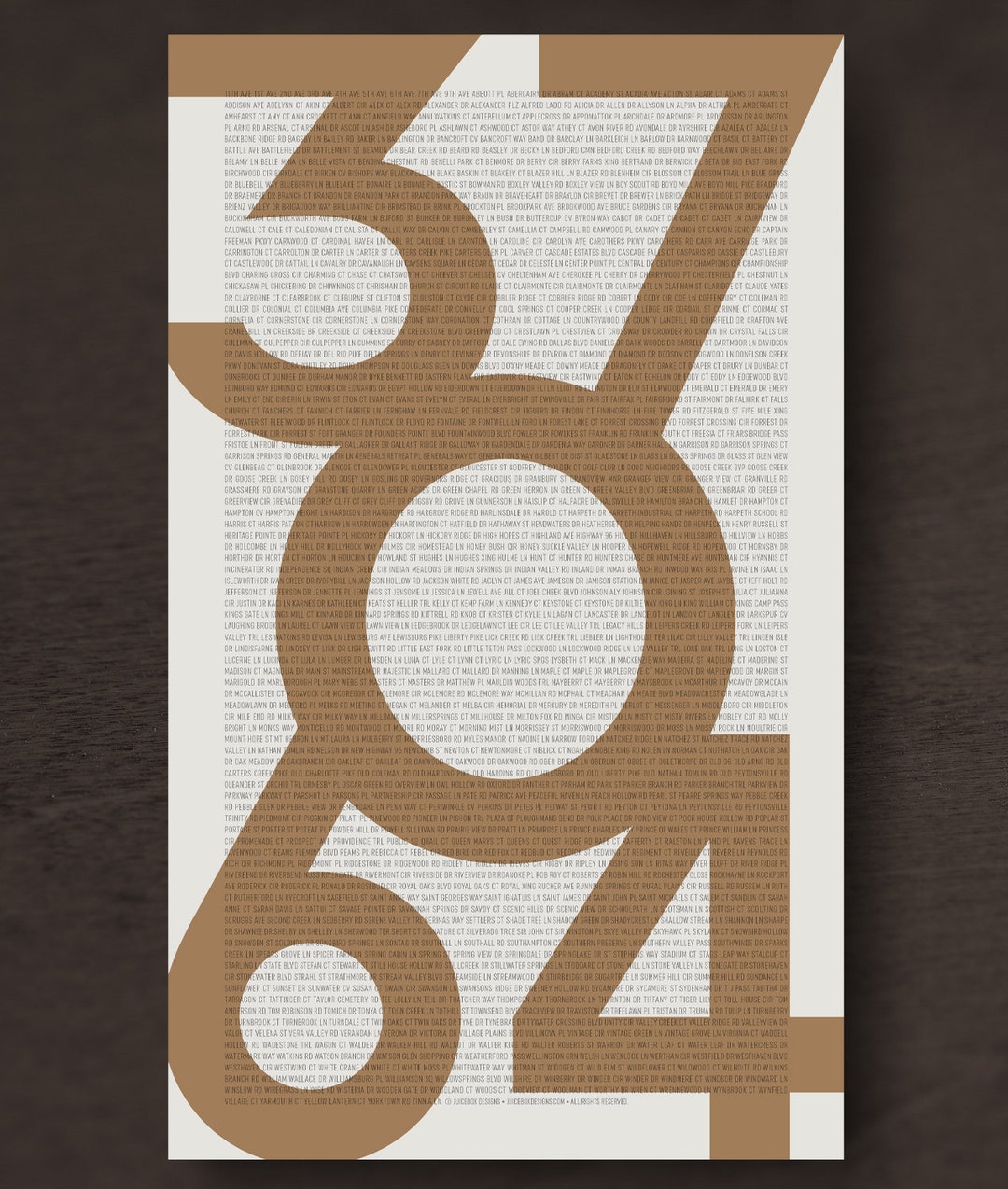 37064 Franklin TN Zip Code Print Etsy