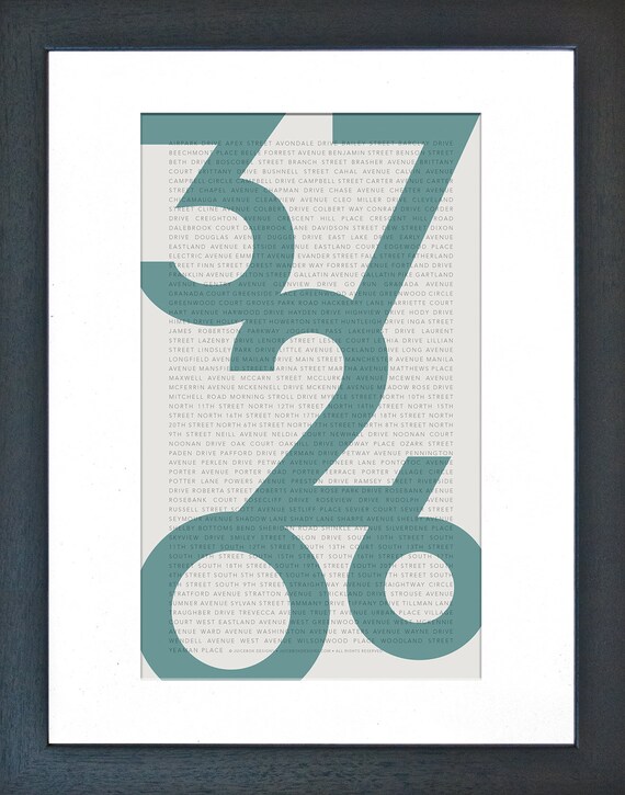 37206 Nashville TN Zip Code Print - Etsy