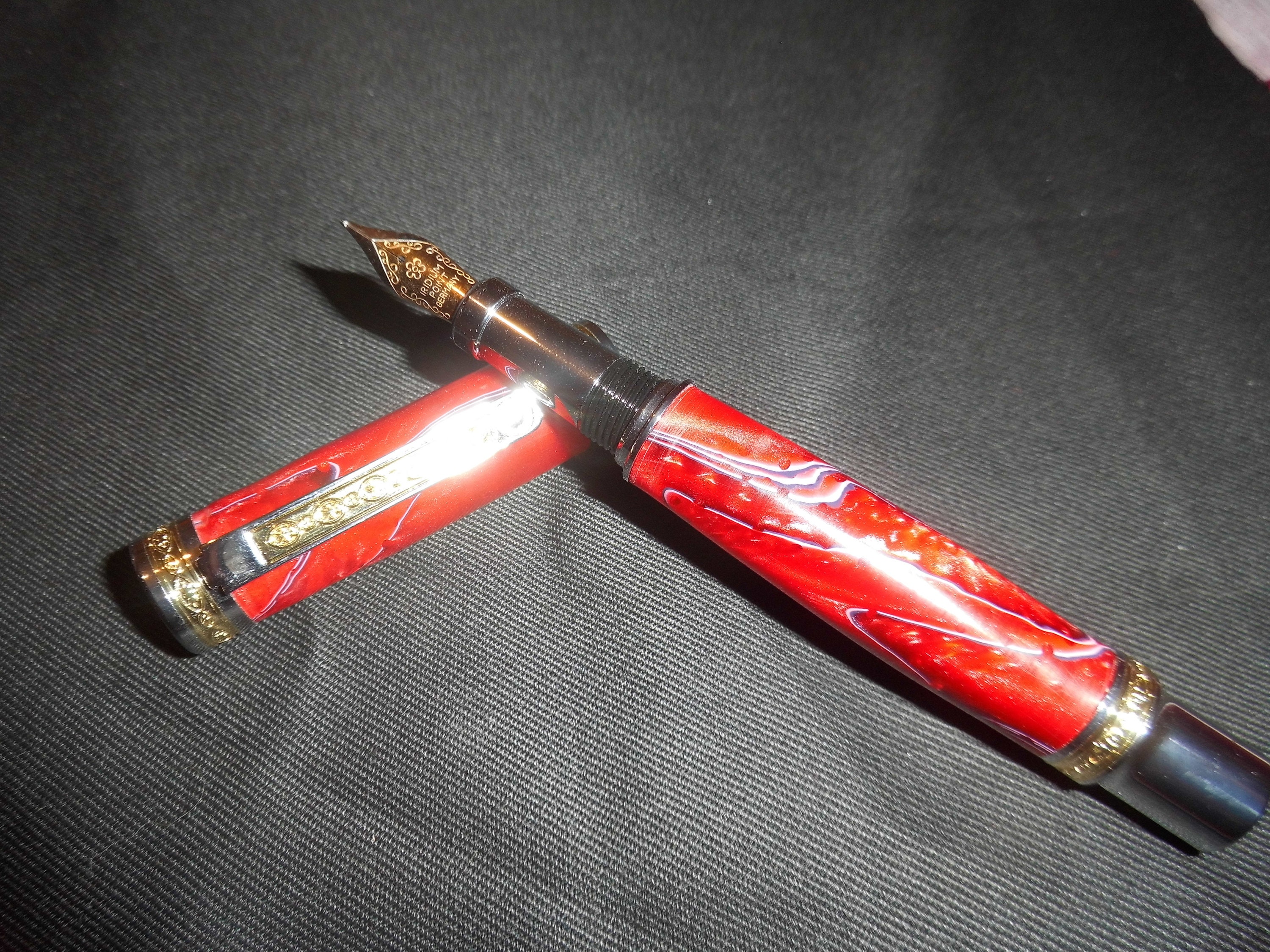 Hand turned executive fountain pen. Etsy