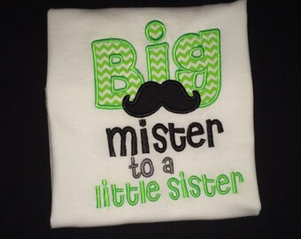 Big Mister to a Little Mister with Mustache shirt